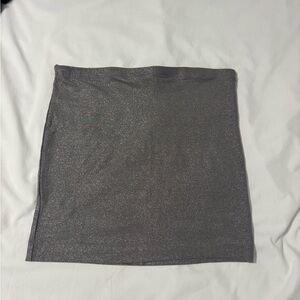 H&M Shimmering Silver Mini Skirt